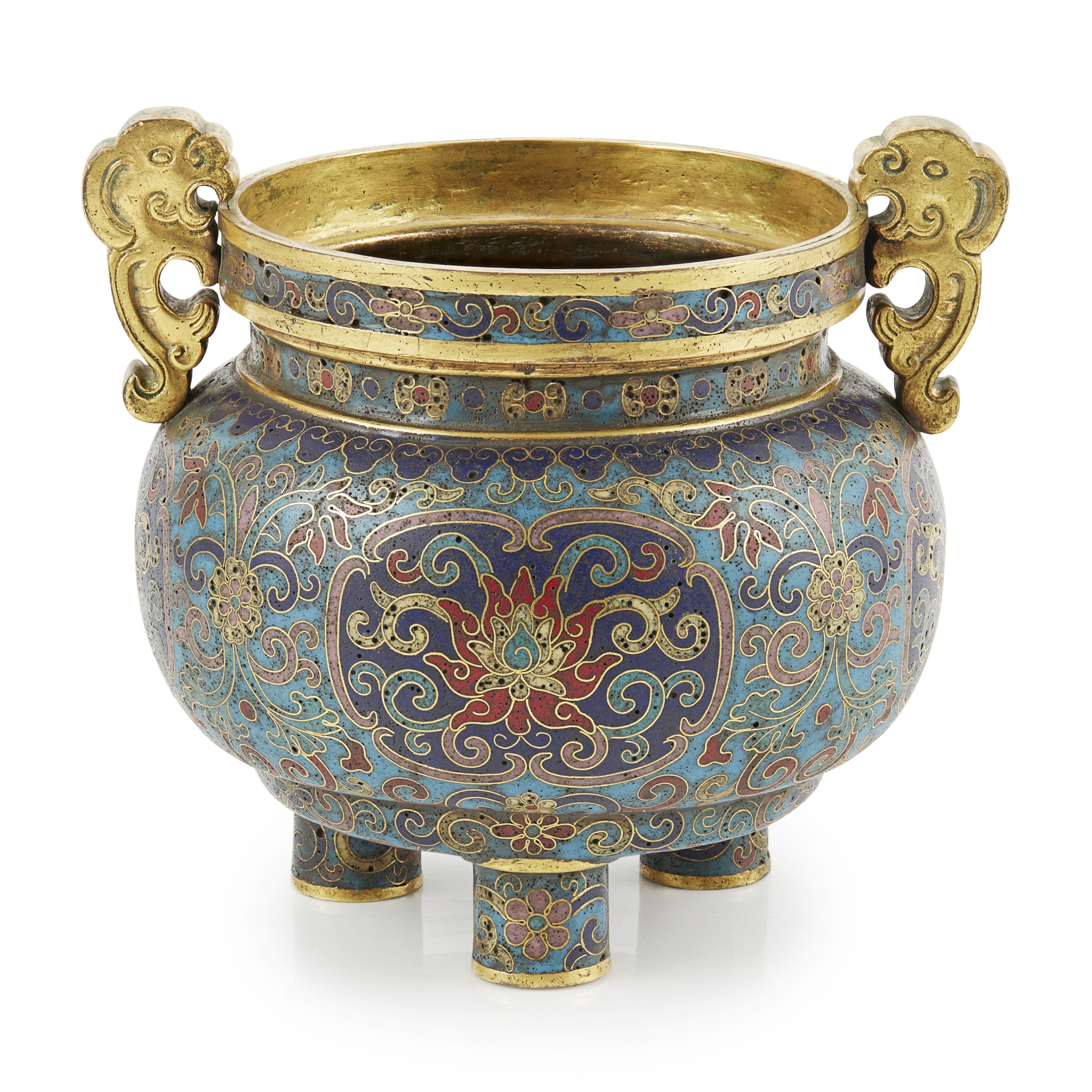 CLOISONNÉ ENAMEL TRIPOD CENSER