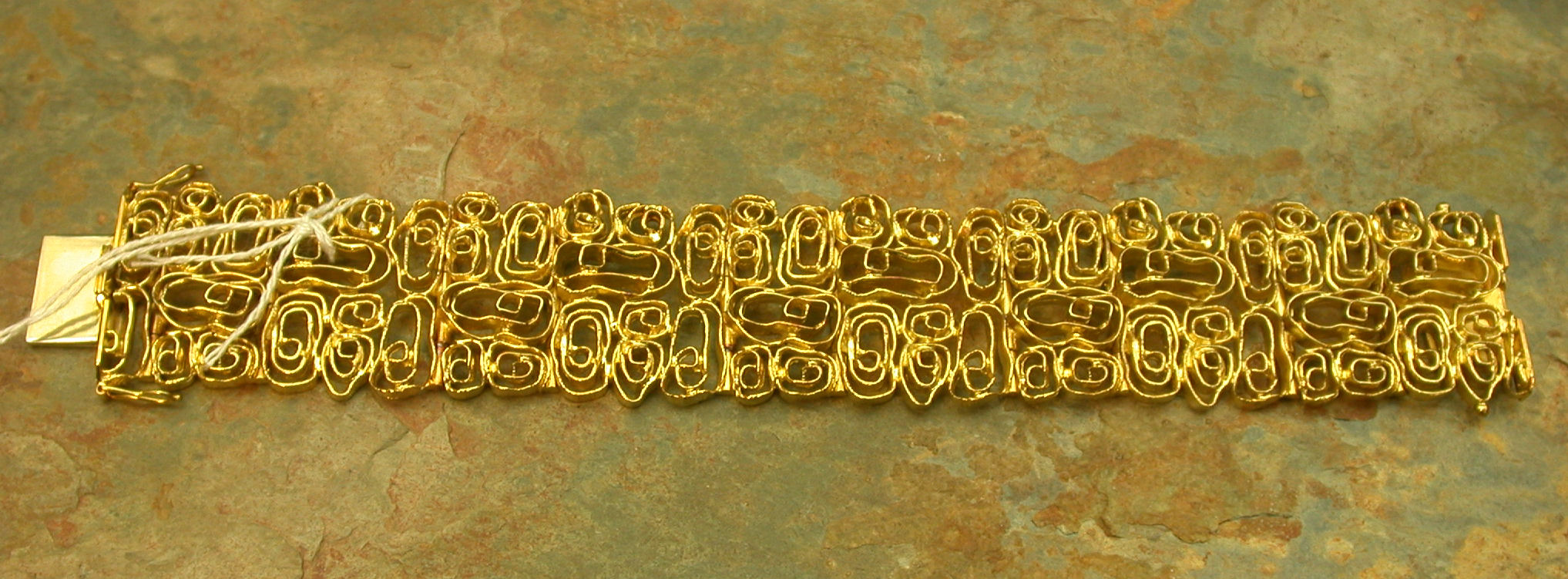 A continental gold fancy link bracelet,