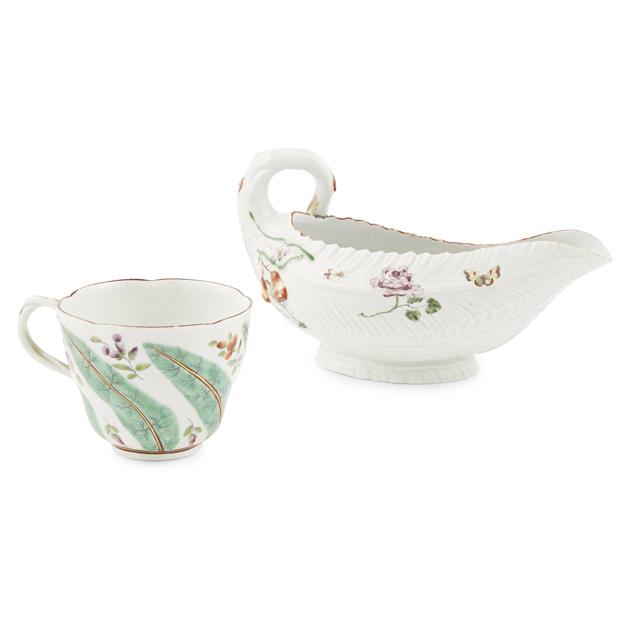 TWO PIECES OF WORCESTER PORCELAIN