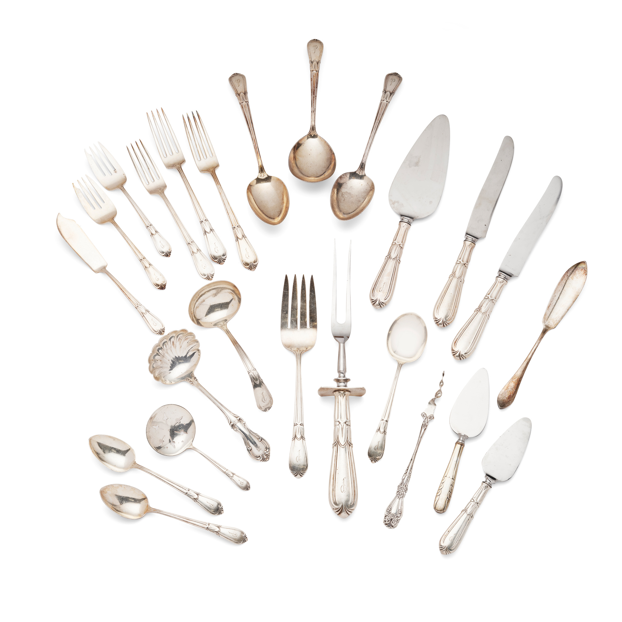 A COLLECTION OF MID-20TH CENTURY AMERICAN 'TROUBADOUR' PATTERN FLATWARE
