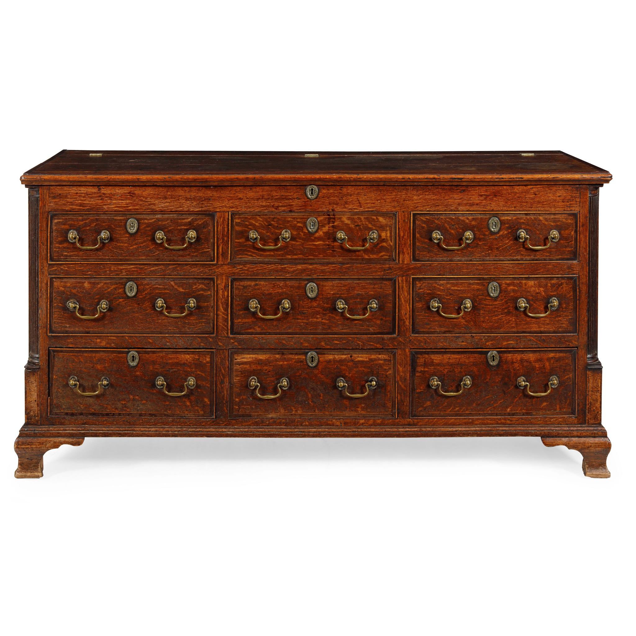 GEORGE III OAK MULE CHEST