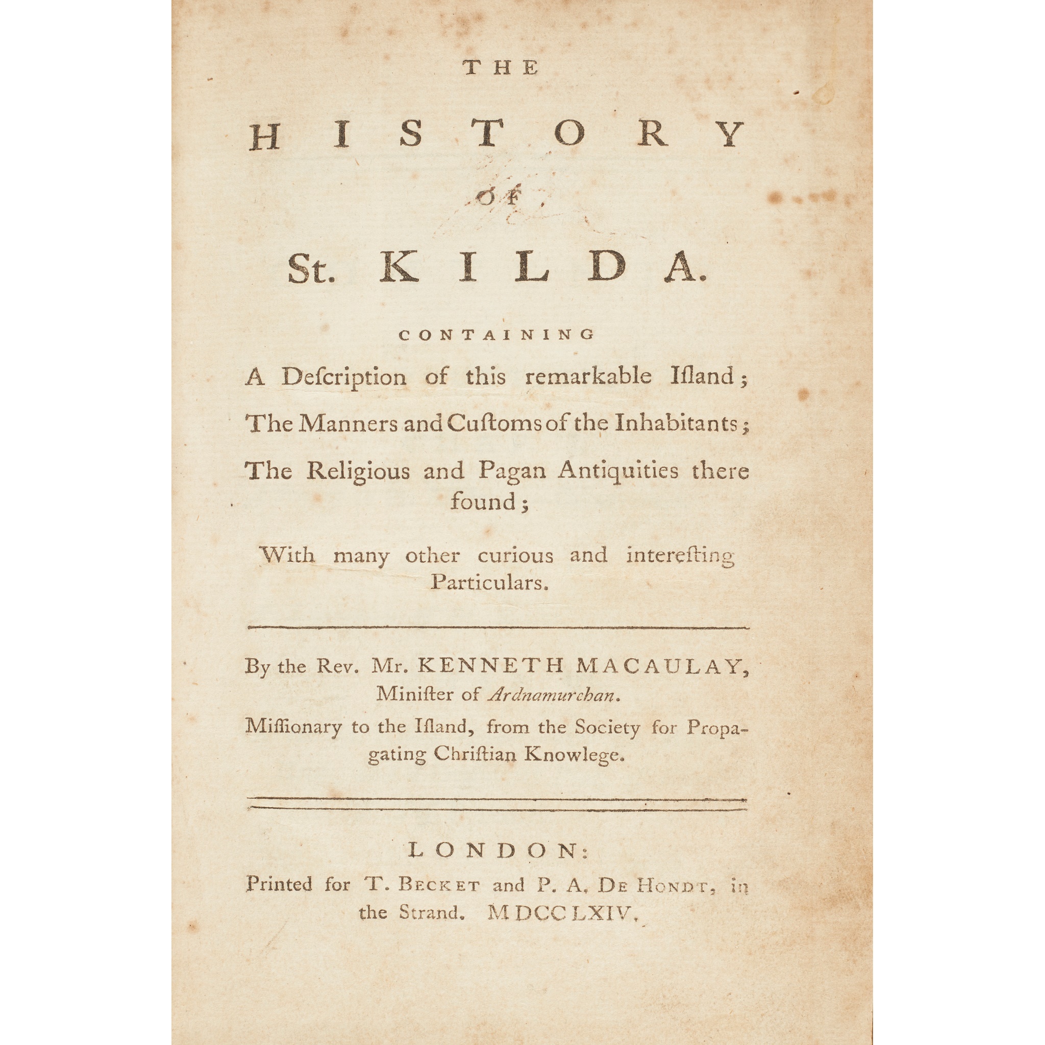 St Kilda: Macaulay, Kenneth