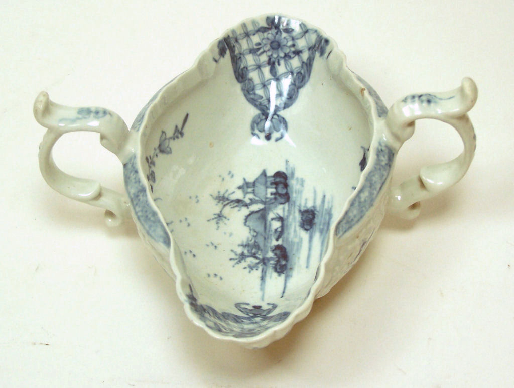 A First Period Worcester twin-handled sauce boat REVISED ESTIMATE