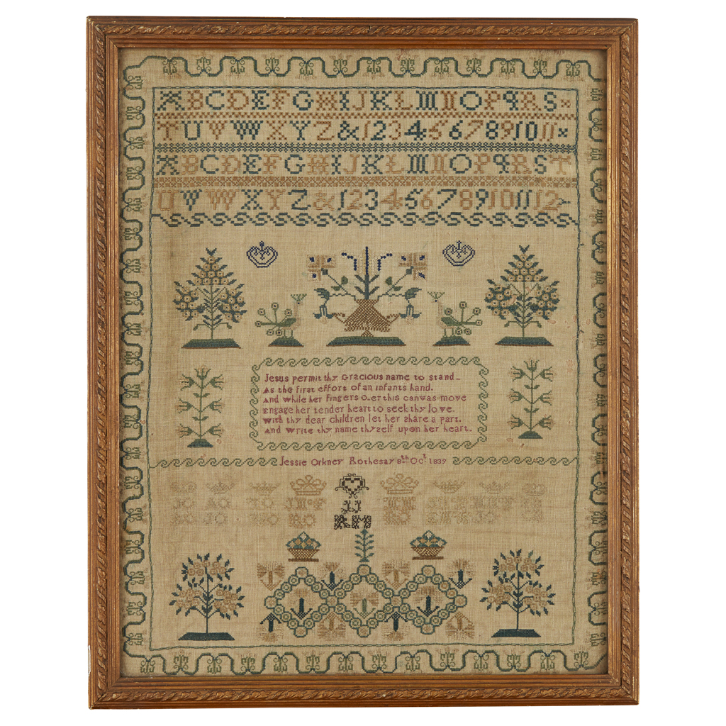 A SCOTTISH EMBROIDERED SAMPLER