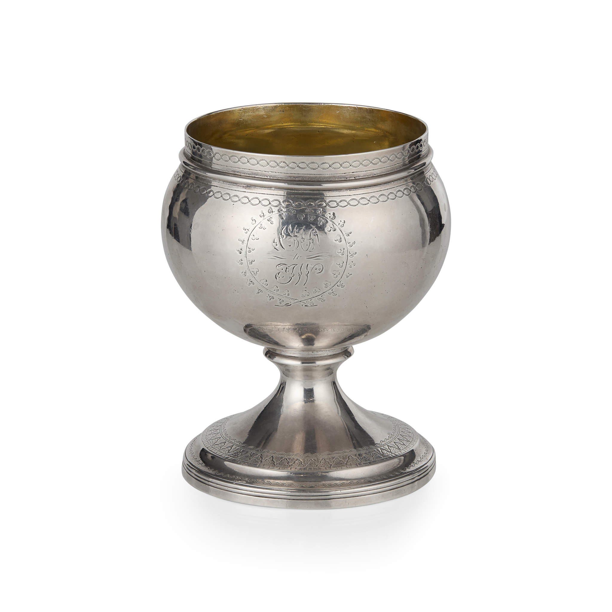 A GEORGE III LARGE GOBLET