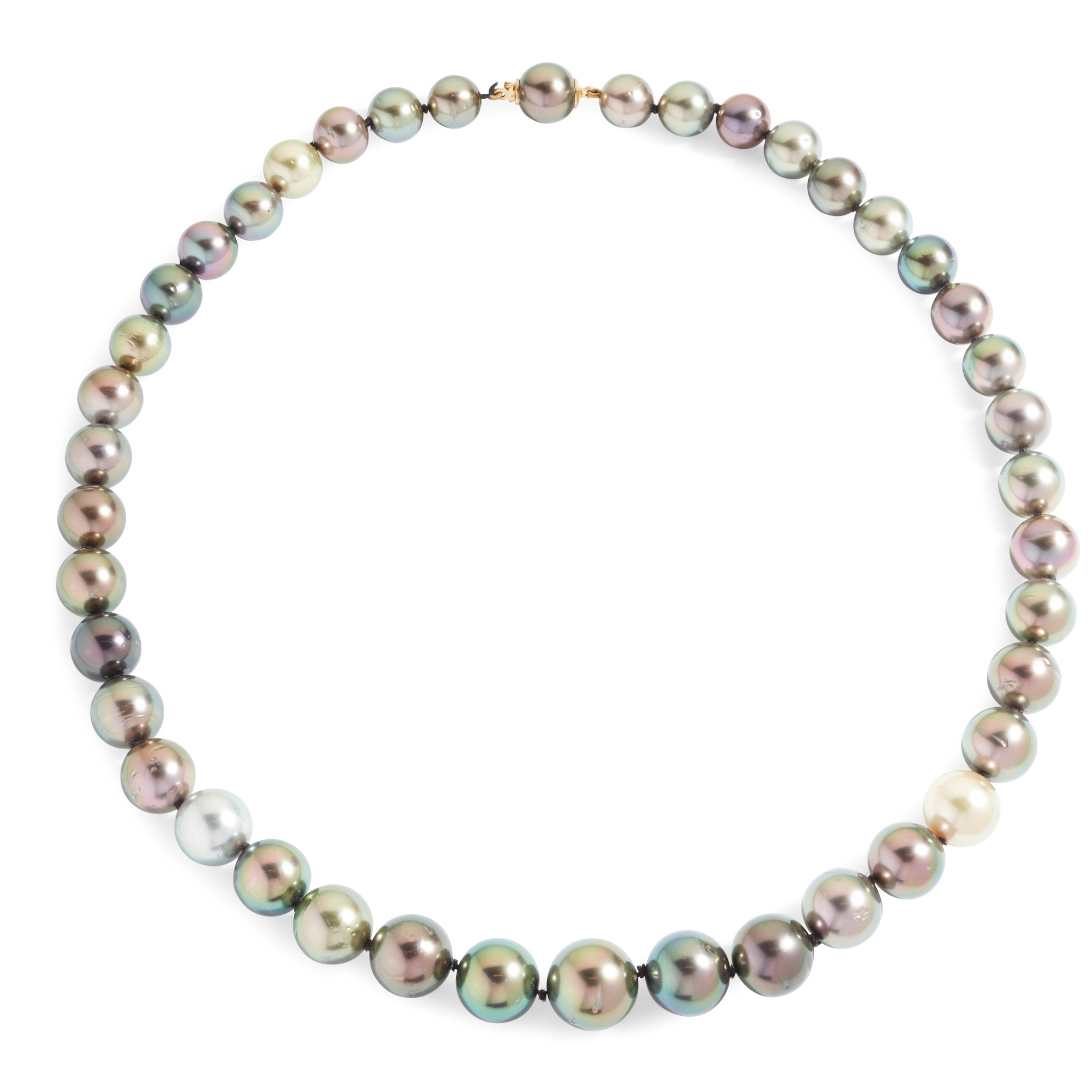 A Tahitian pearl necklace