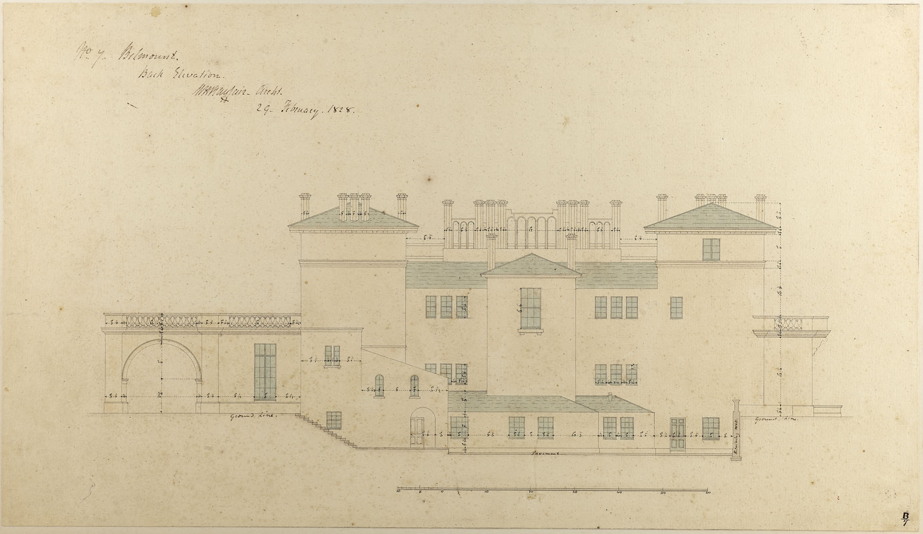 Playfair, William Henry, architect -- Belmont House, Edinburgh