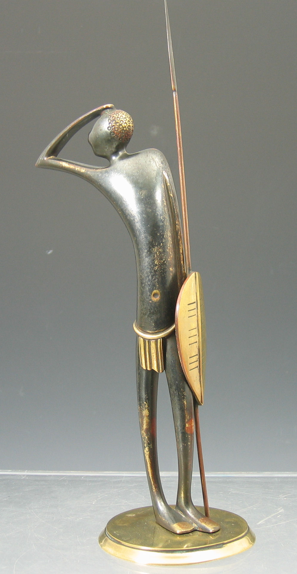 A Hagenauer patinated bronze figure,