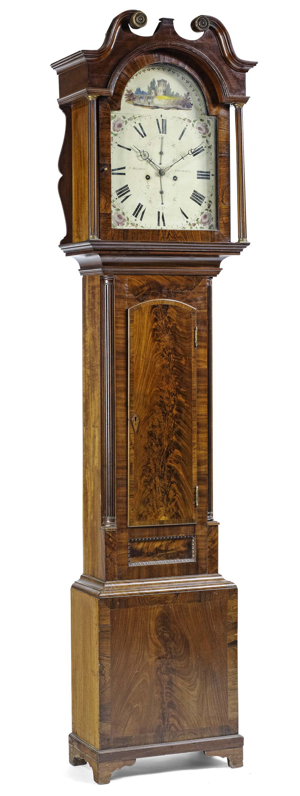 A George IV Scottish mahogany longcase clock J. Melrose, Edinburgh