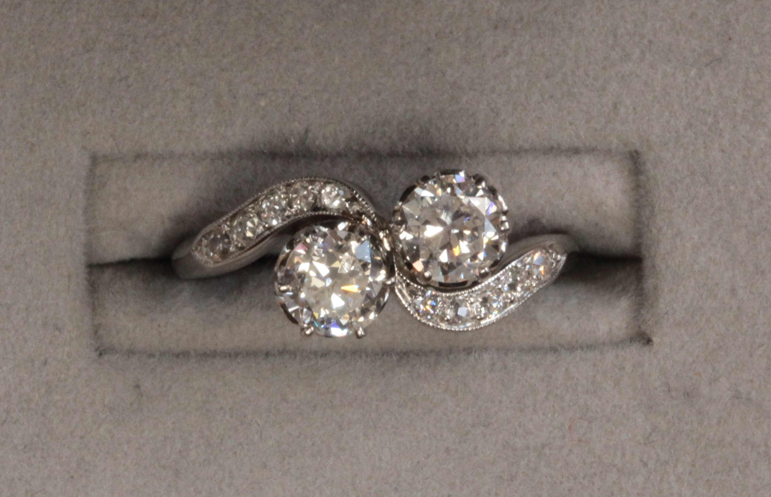 An early 20th century diamond set ring