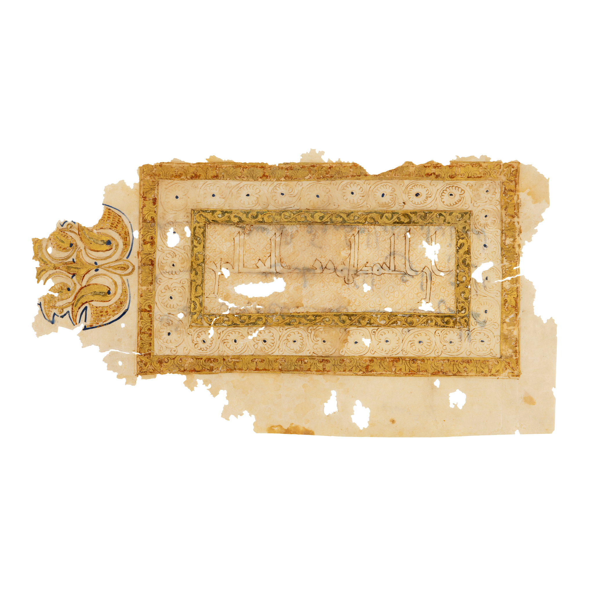 A FINELY ILLUMINATED ABBASID QUR'AN FINISPIECE