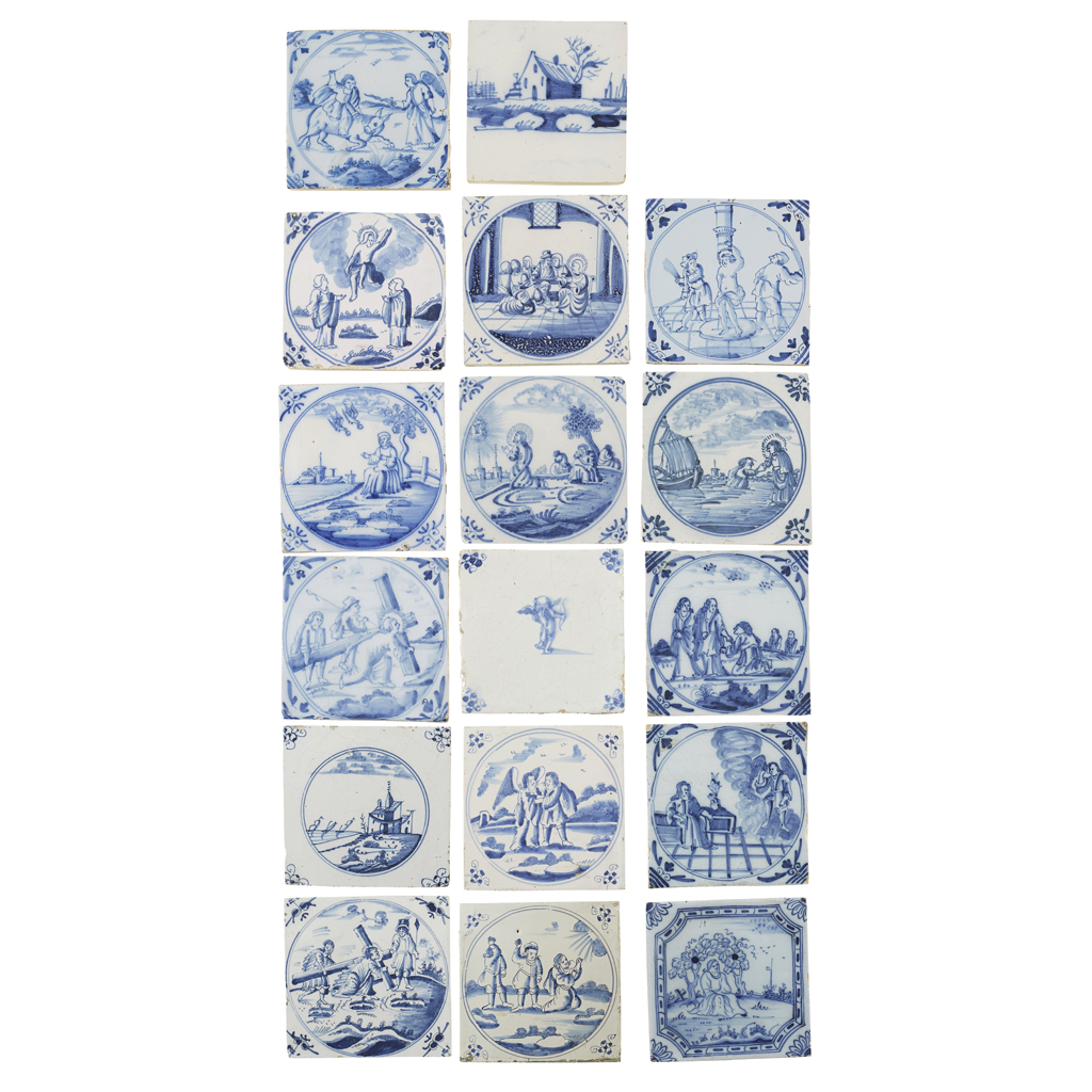 COLLECTION OF DUTCH DELFT TILES