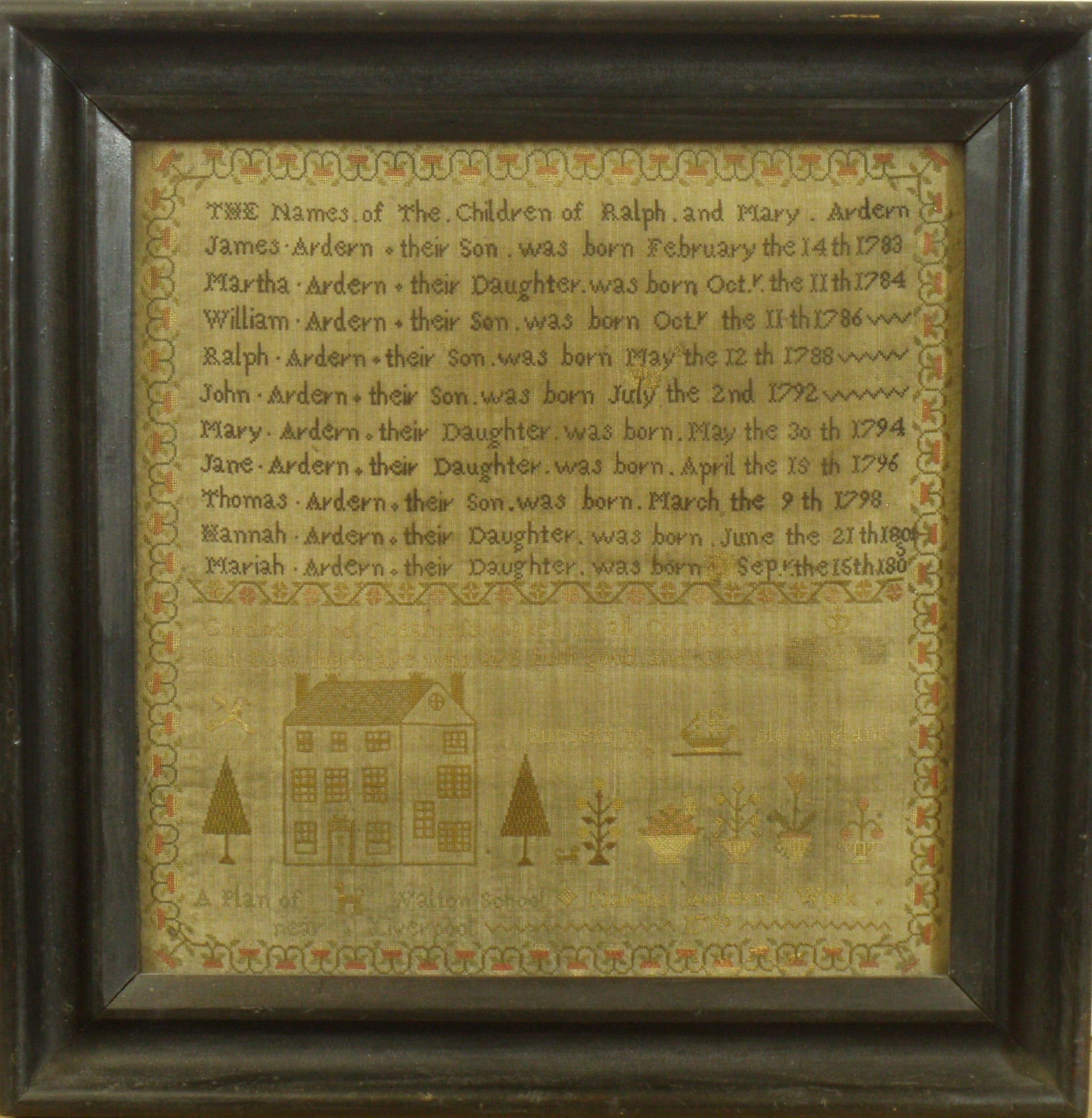 A George III needlework sampler