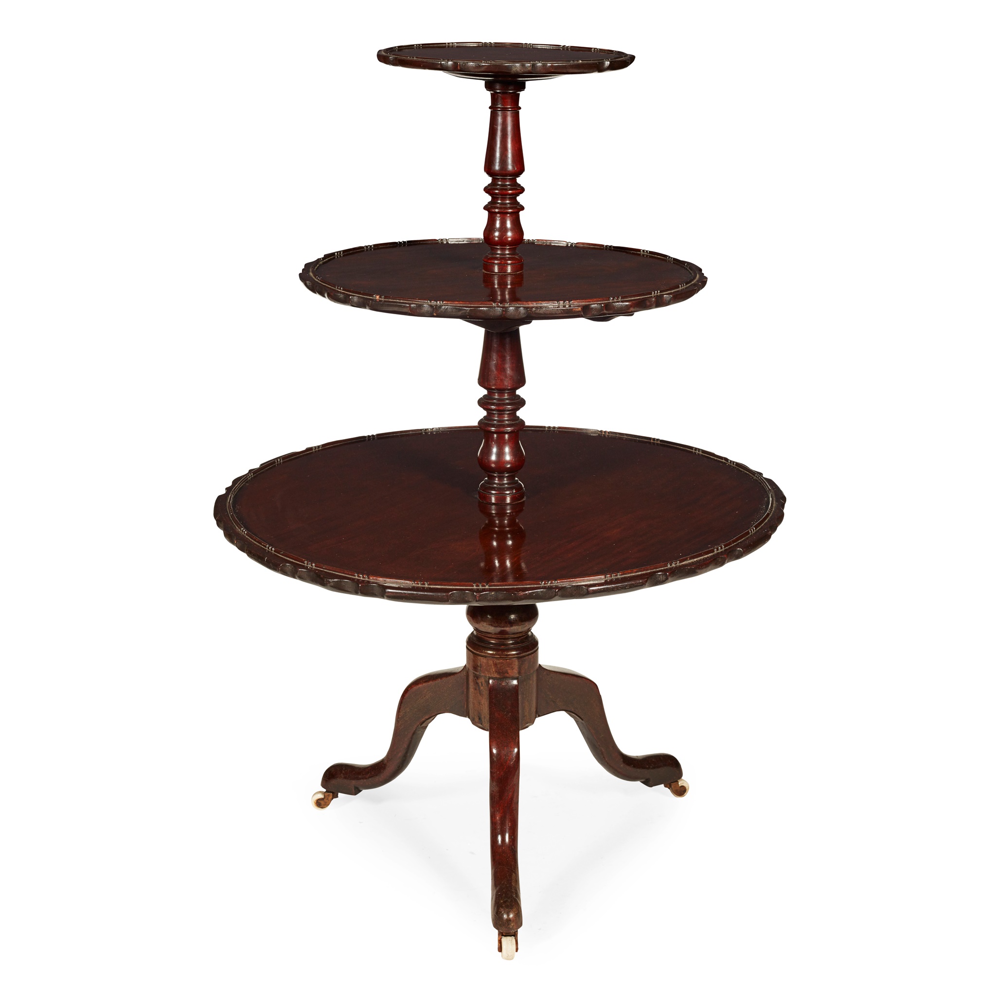 LARGE GEORGIAN STYLE MAHOGANY DUMBWAITER