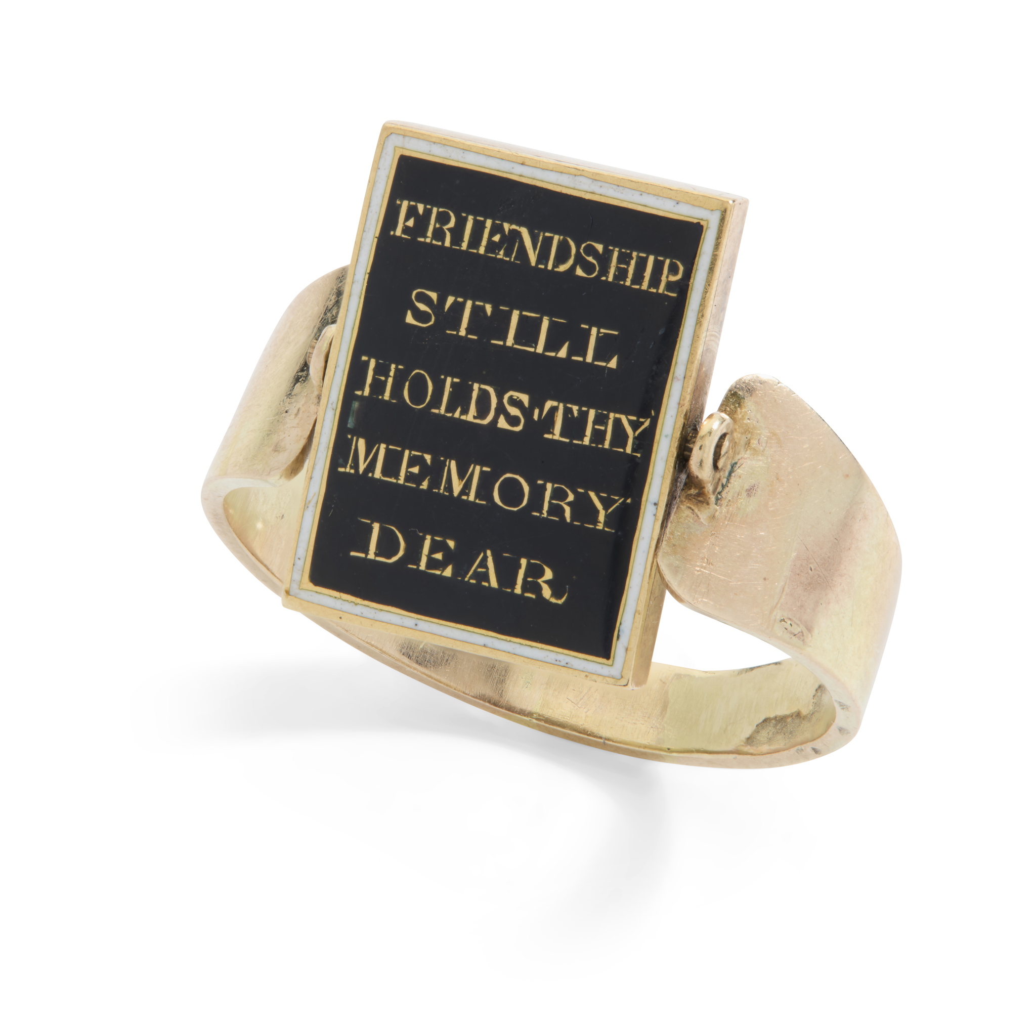 An early 19th century swivel mourning ring