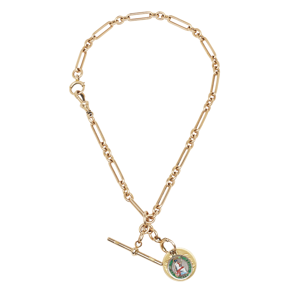 A gentleman's 15ct gold Albert