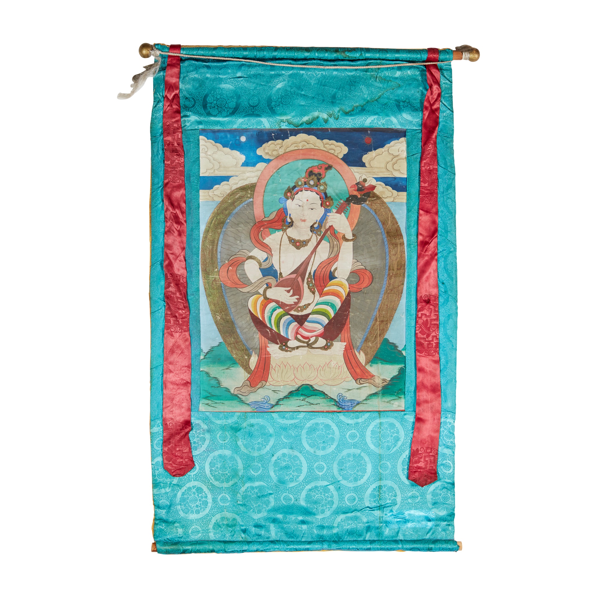 THANGKA DEPICTING SARASVATI