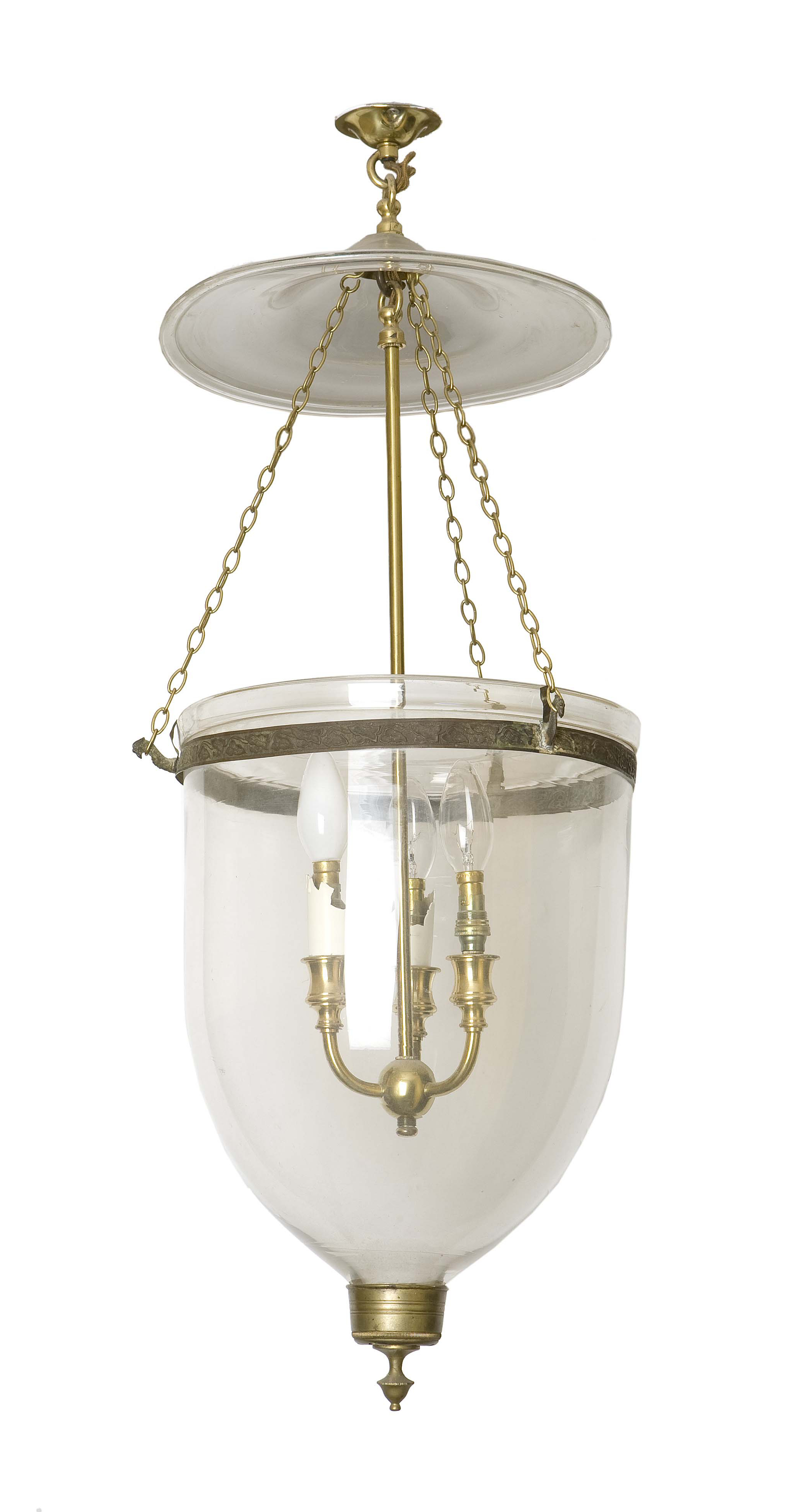 GEORGE III BELL-FORM HALL LANTERN