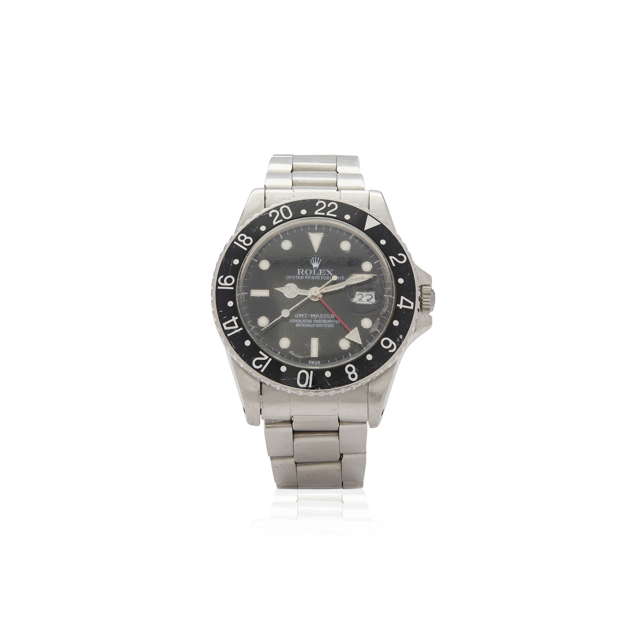 Rolex. A stainless steel dual time-zone automatic wristwatch