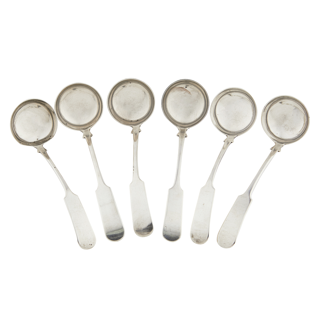 DUNDEE - A SET OF SIX SCOTTISH PROVINCIAL TODDY LADLES
