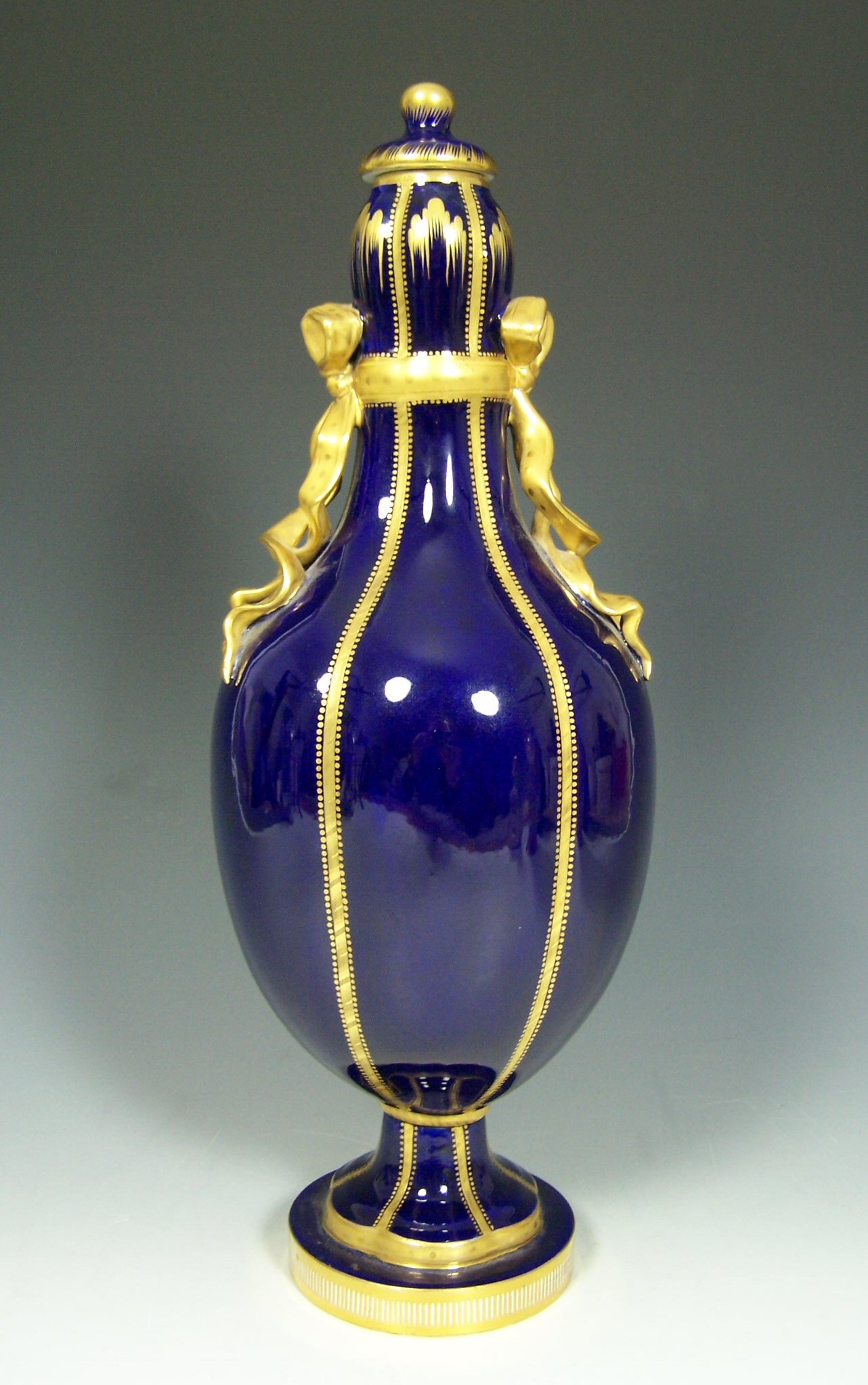 A Coalbrookdale urn and cover, circa 1851-61