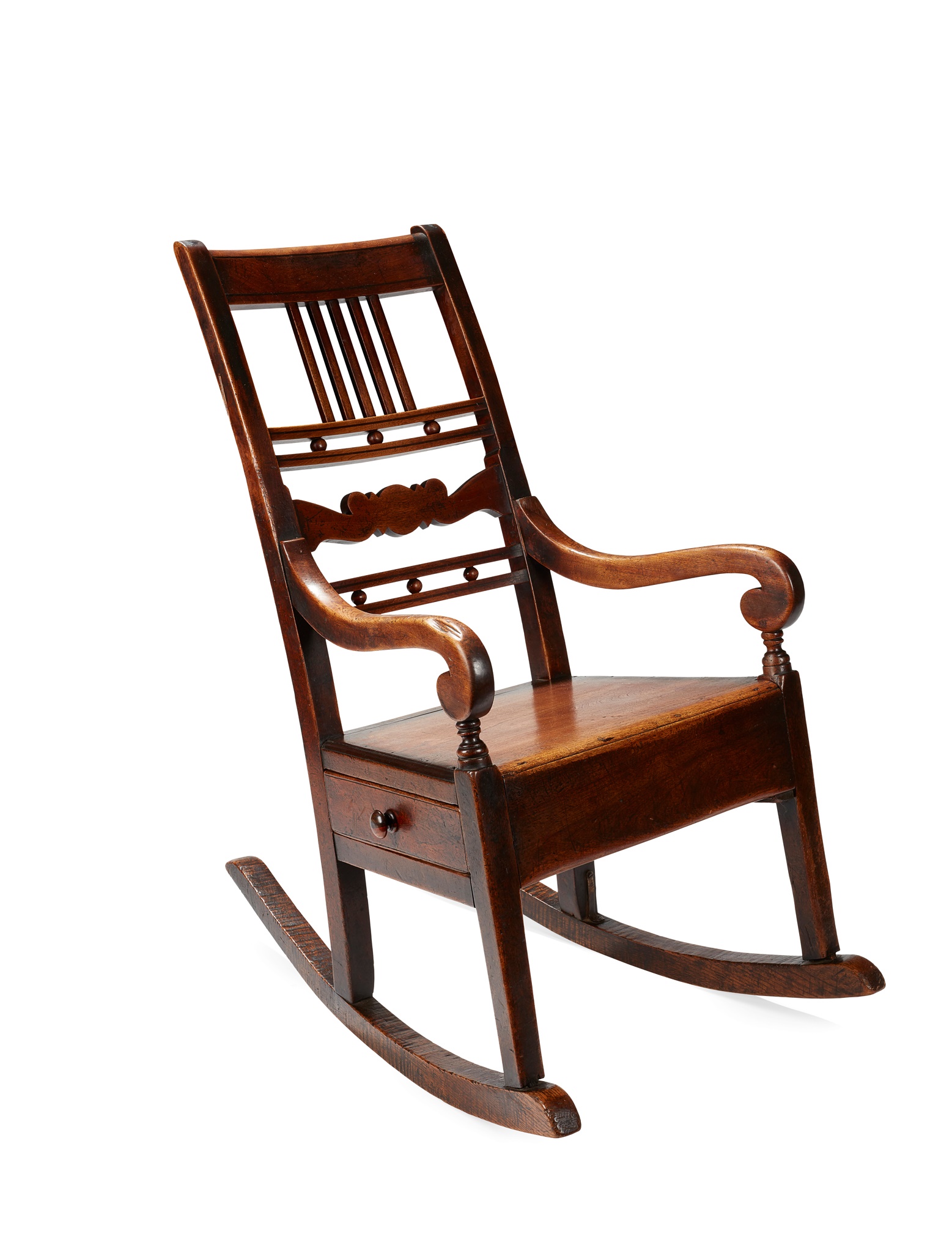 A SCOTTISH PROVINCIAL ROCKING CHAIR