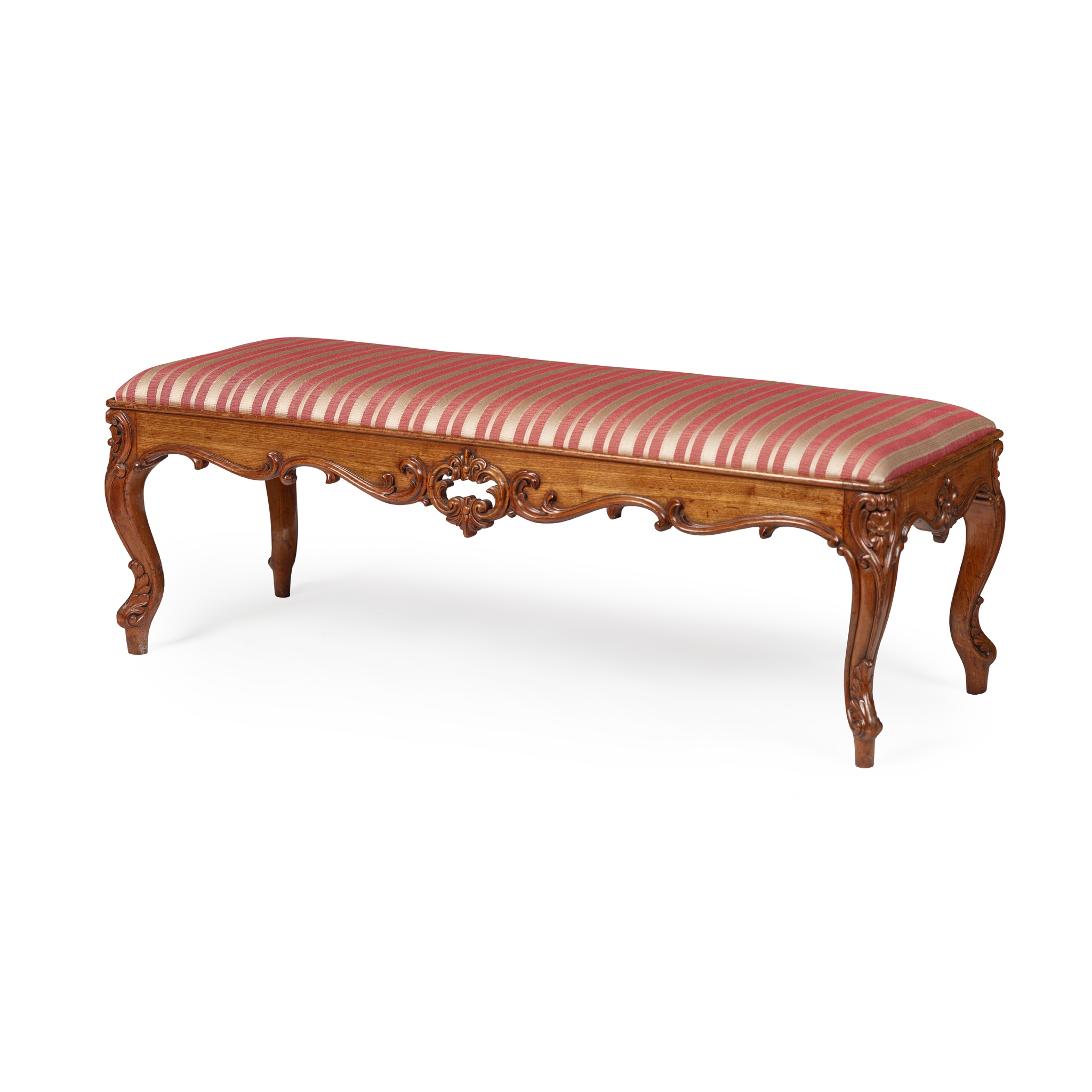 EARLY VICTORIAN WALNUT DUET STOOL