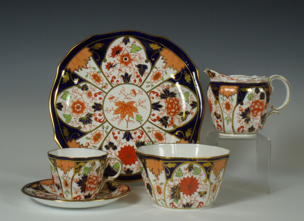 A matched Royal Crown Derby Imari palette tea service