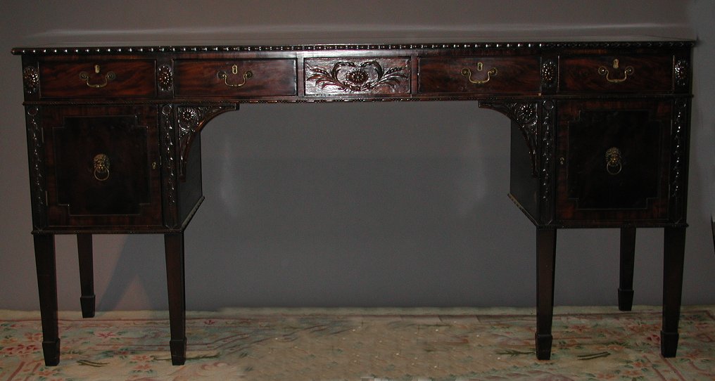An Edwardian mahogany sideboard