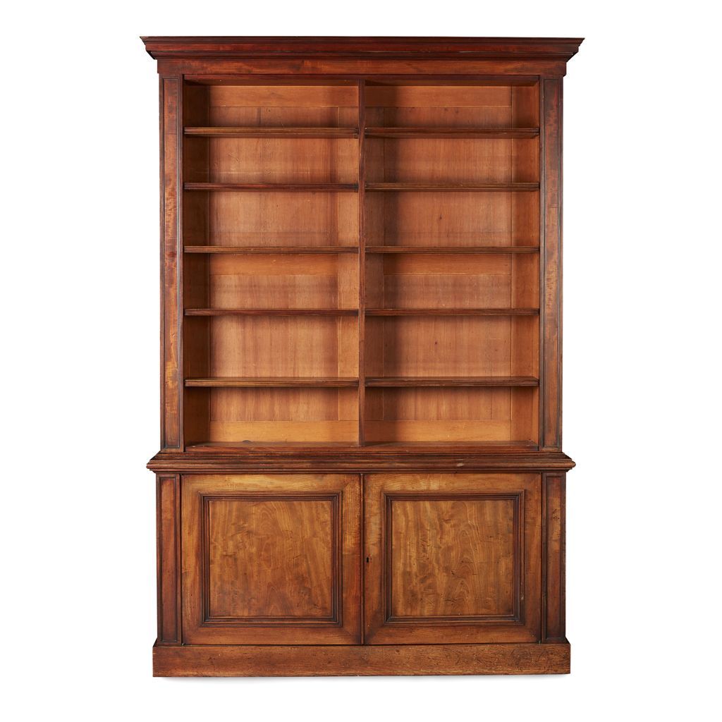 EDWARDIAN MAHOGANY LIBRARY BOOKCASE