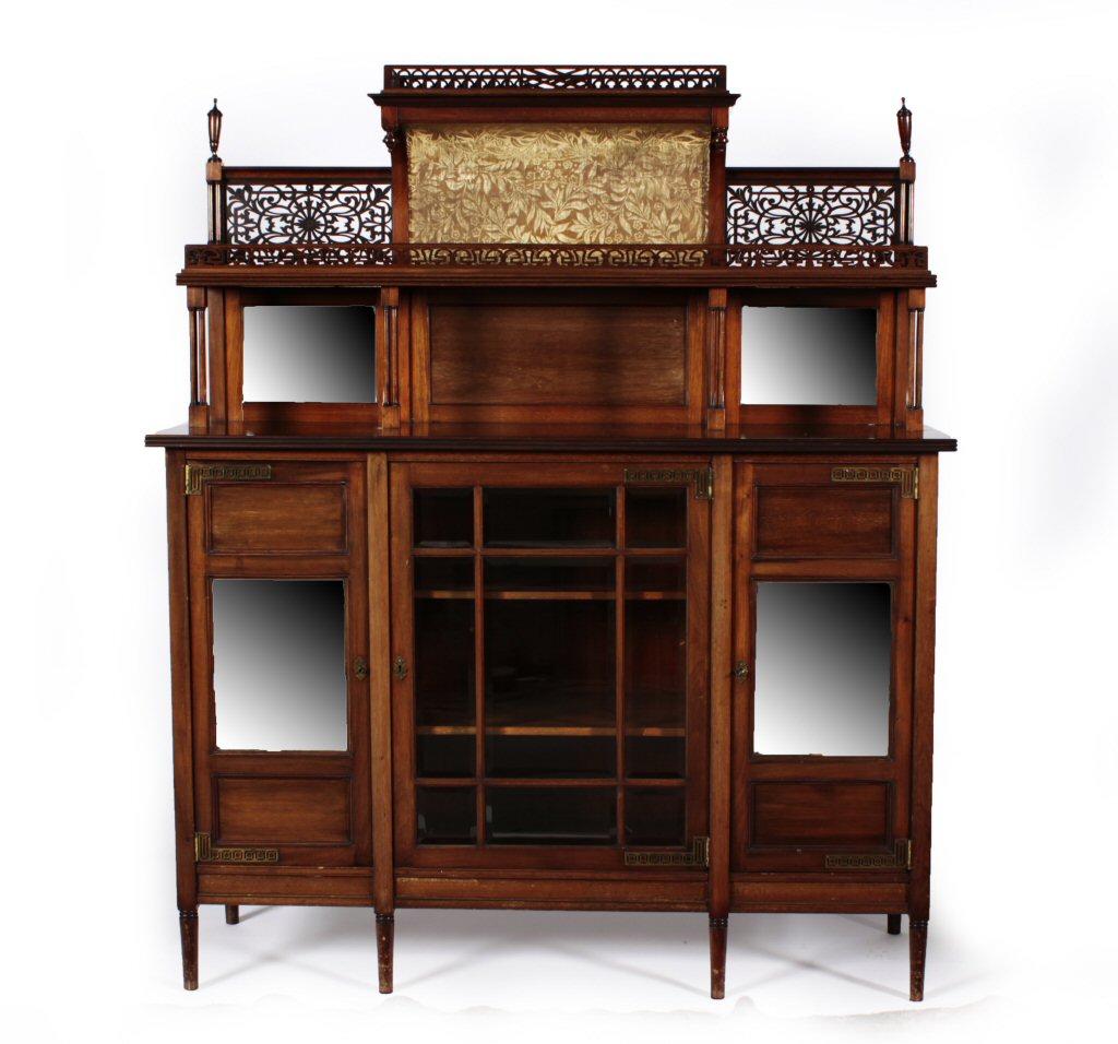 AESTHETIC PERIOD WALNUT DISPLAY CABINET