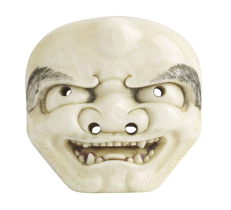 A large Japanese ivory netsuke, Meiji period