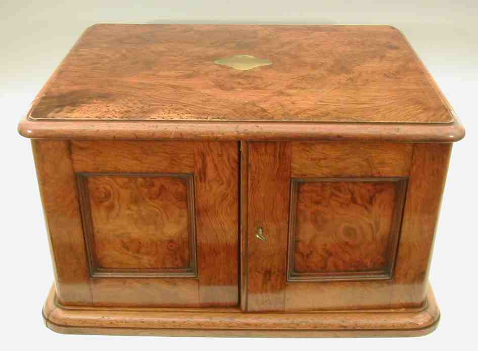 A burr walnut canteen,