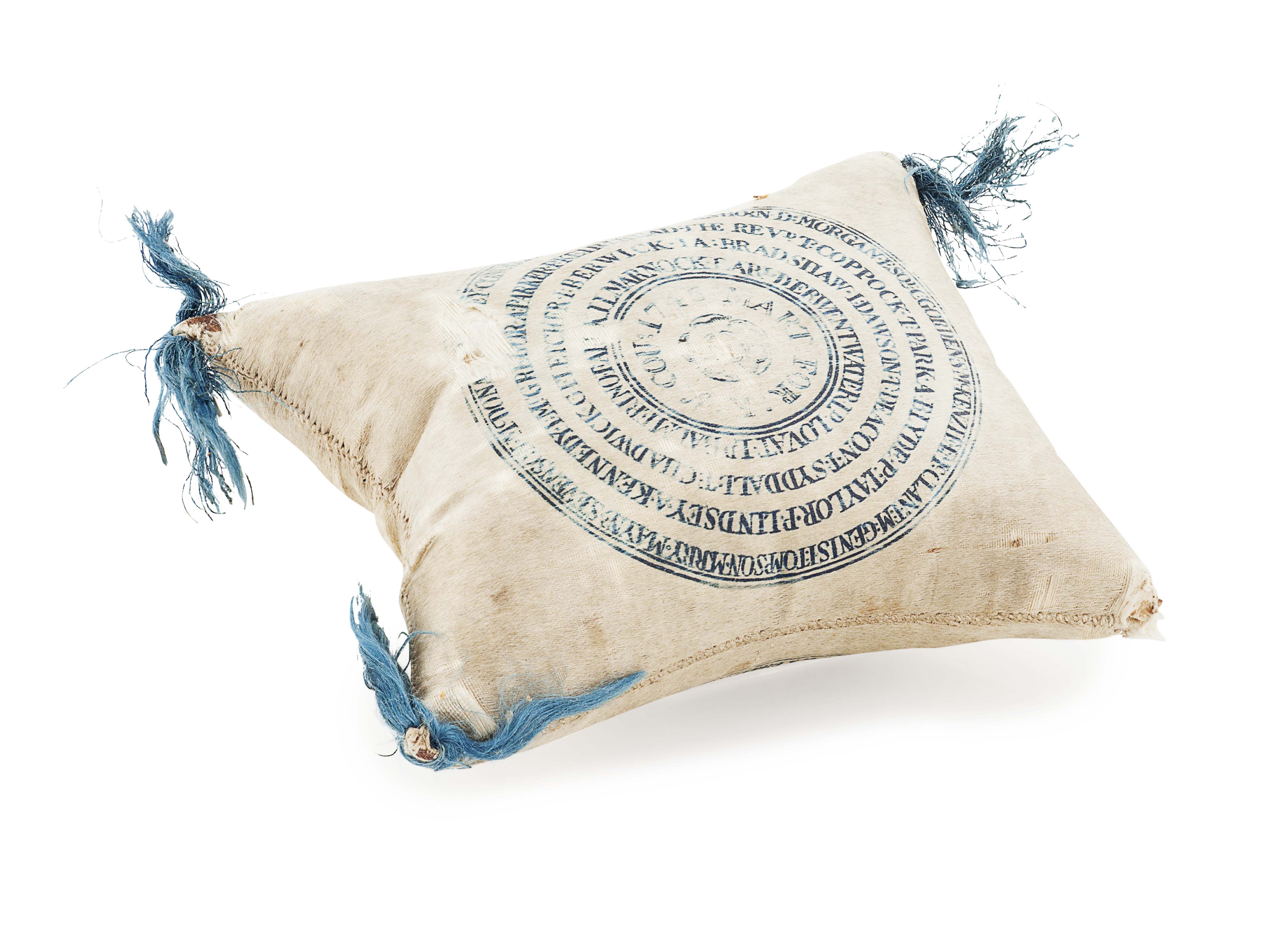 A pair of Jacobite silk pin cushions