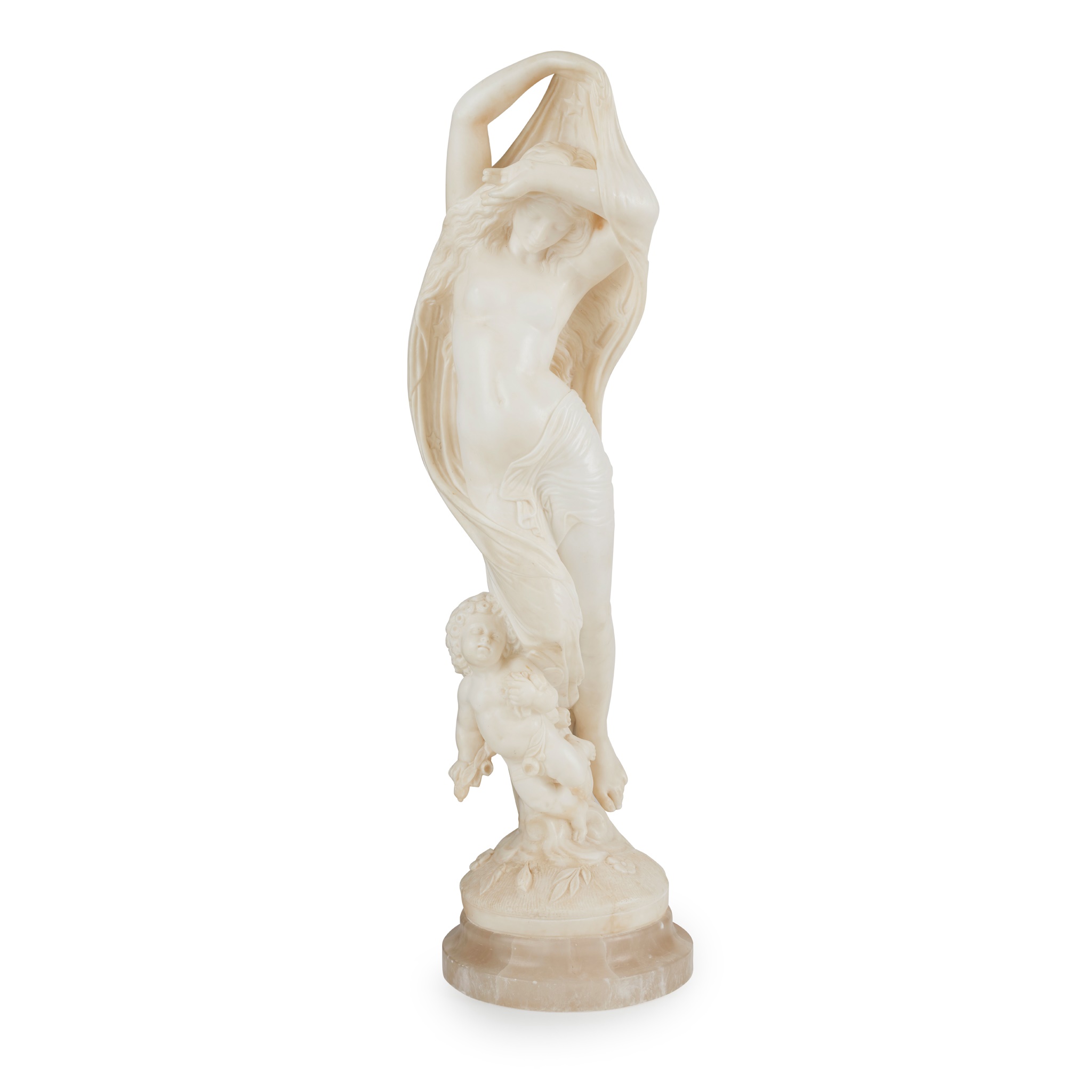 ITALIAN ALABASTER FIGURE OF EOS