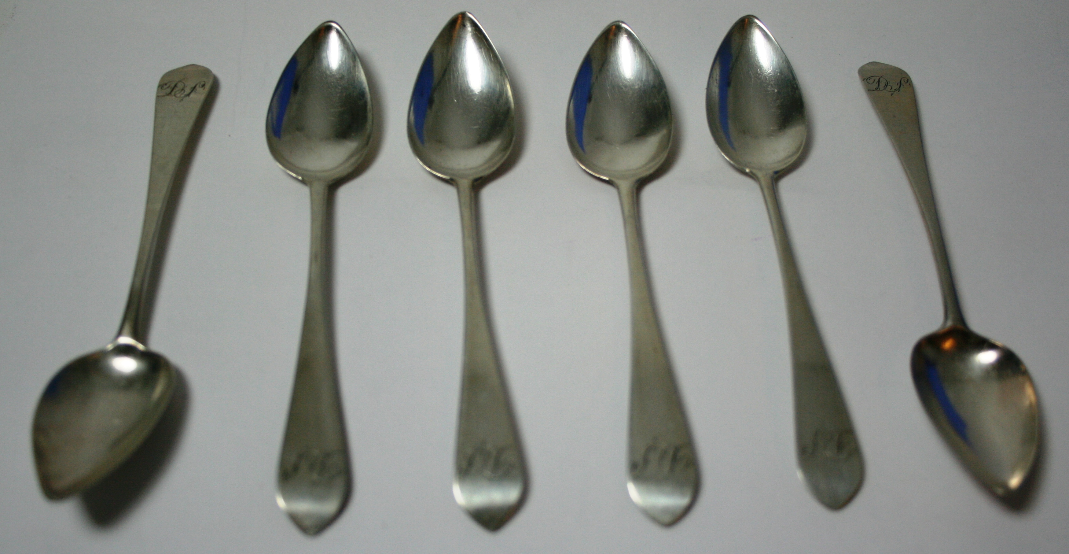 Greenock - a set of six Scottish provincial teaspoons