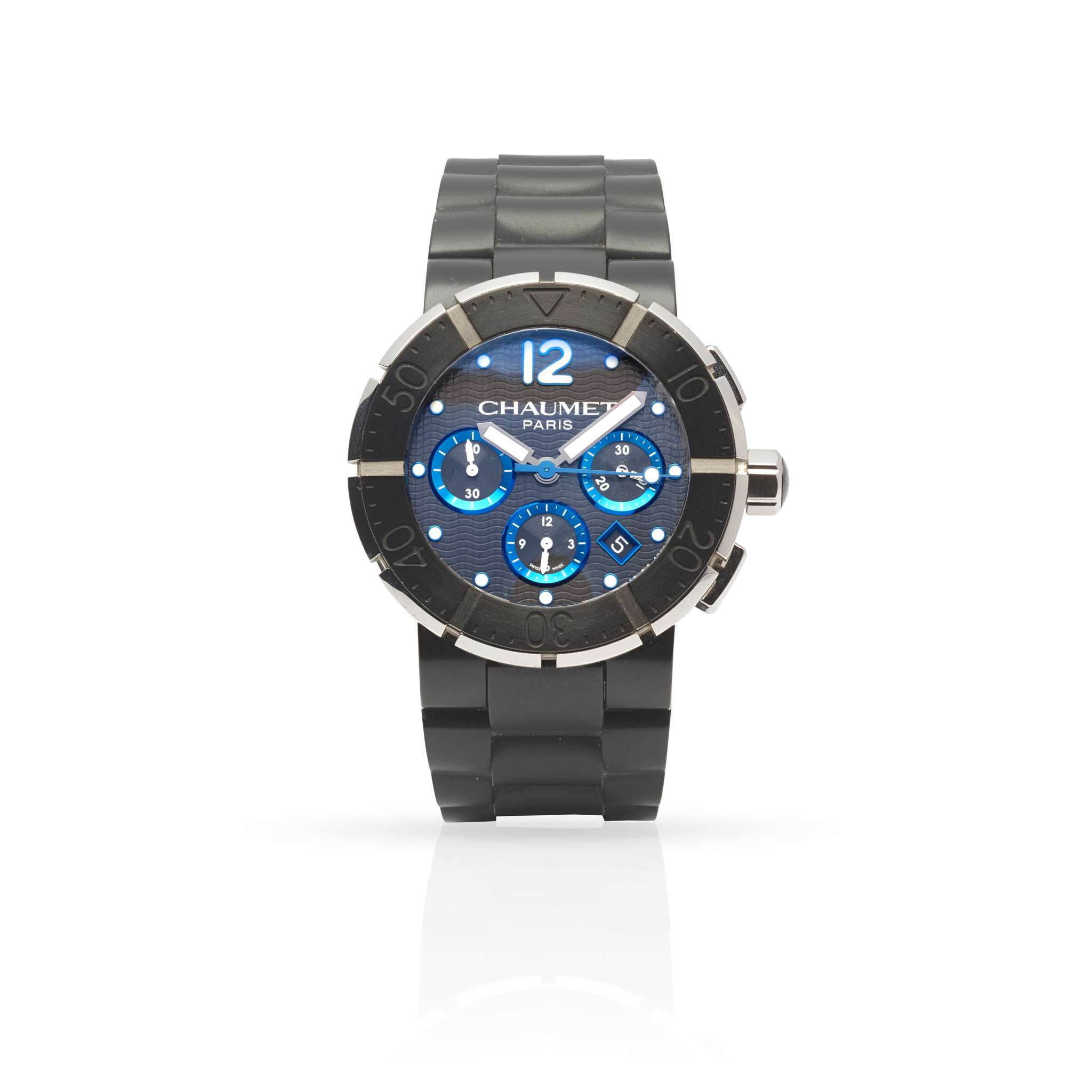 Past auction: Chaumet. A titanium & steel automatic chronograph