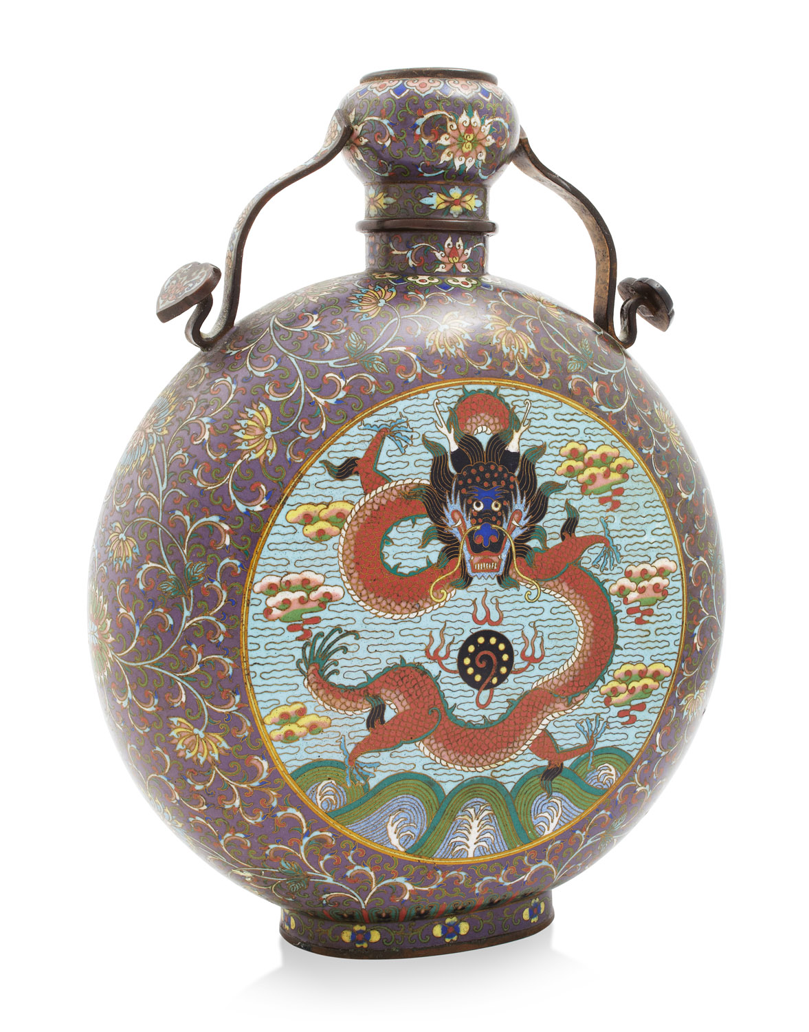 CLOISONNE ENAMEL MOONFLASK