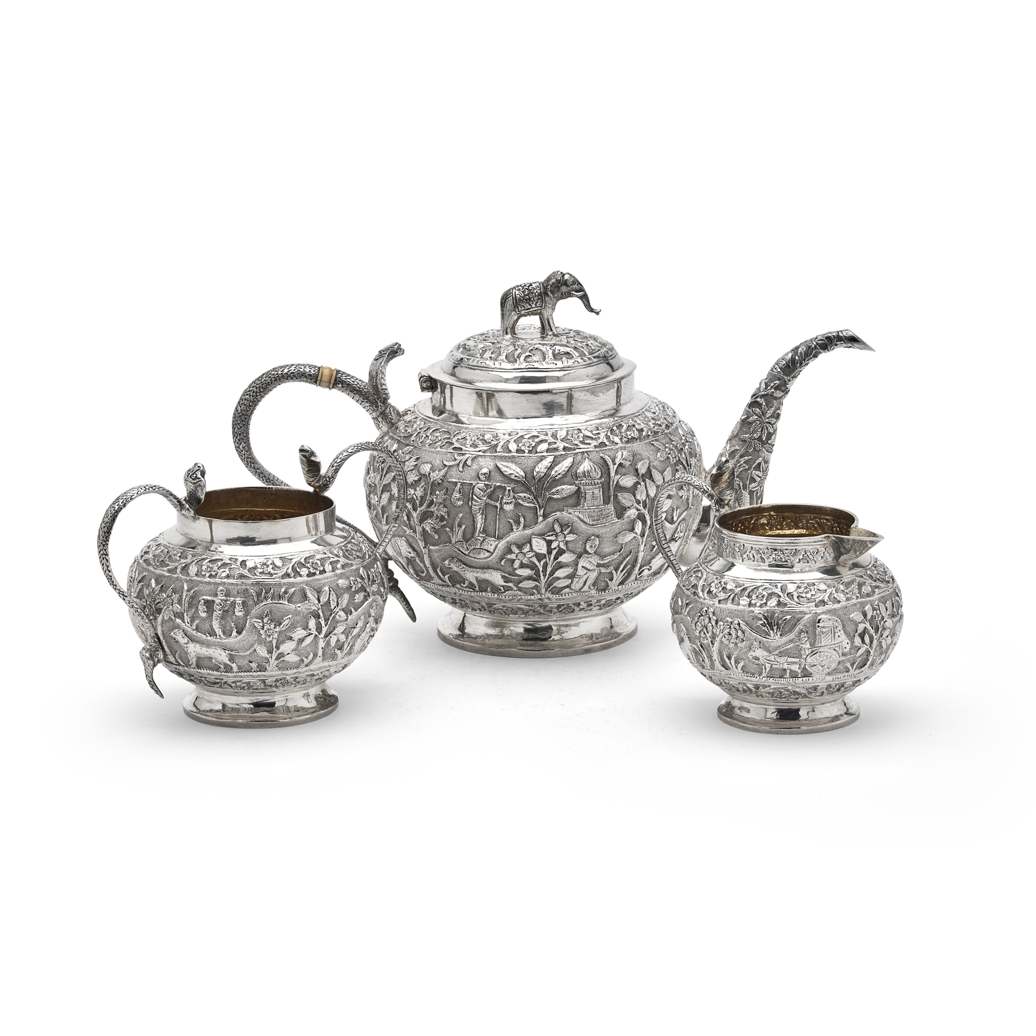 LUCKNOW - AN INDIAN THREE PIECE TEA SERVICE