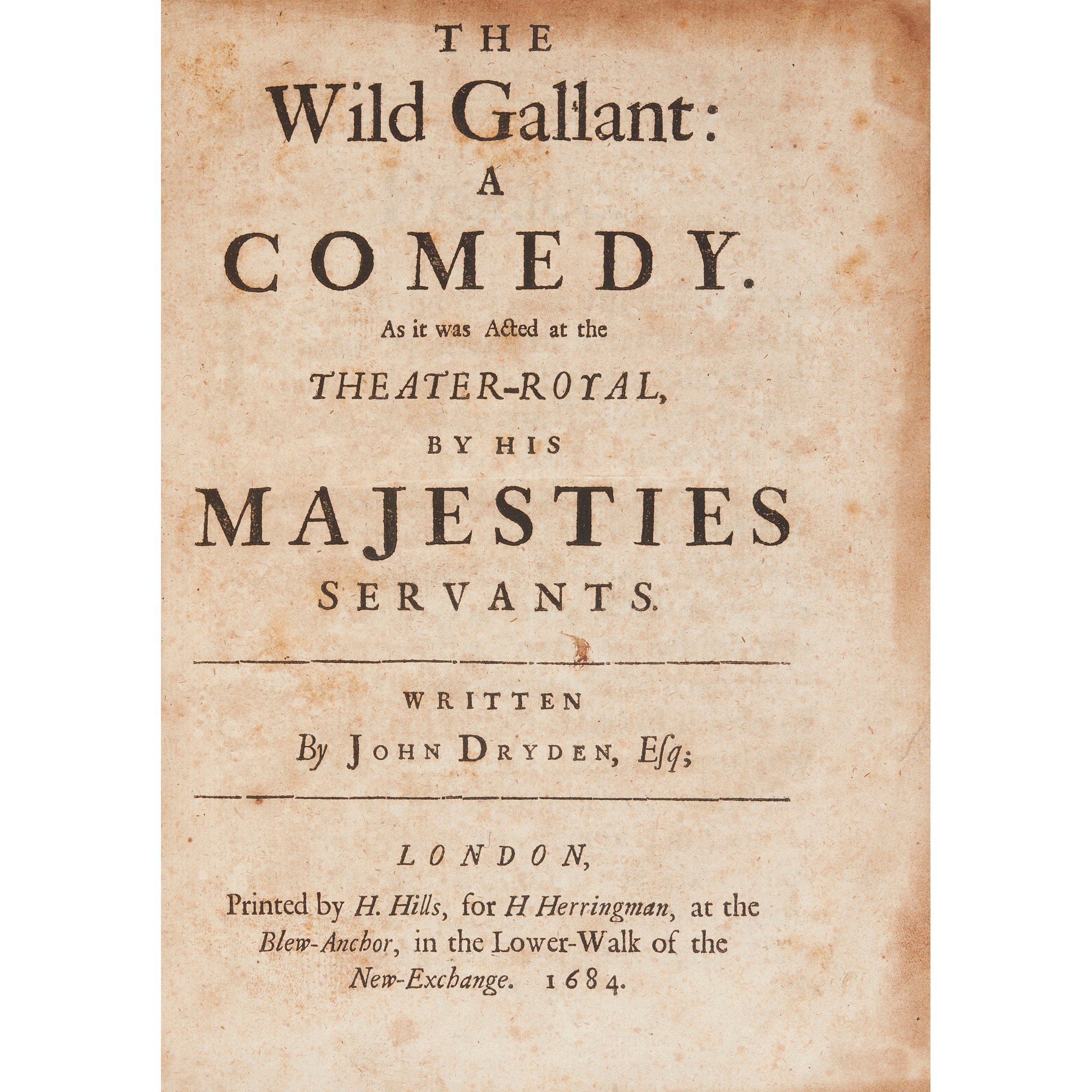 Dryden, Shakespeare and Wycherley