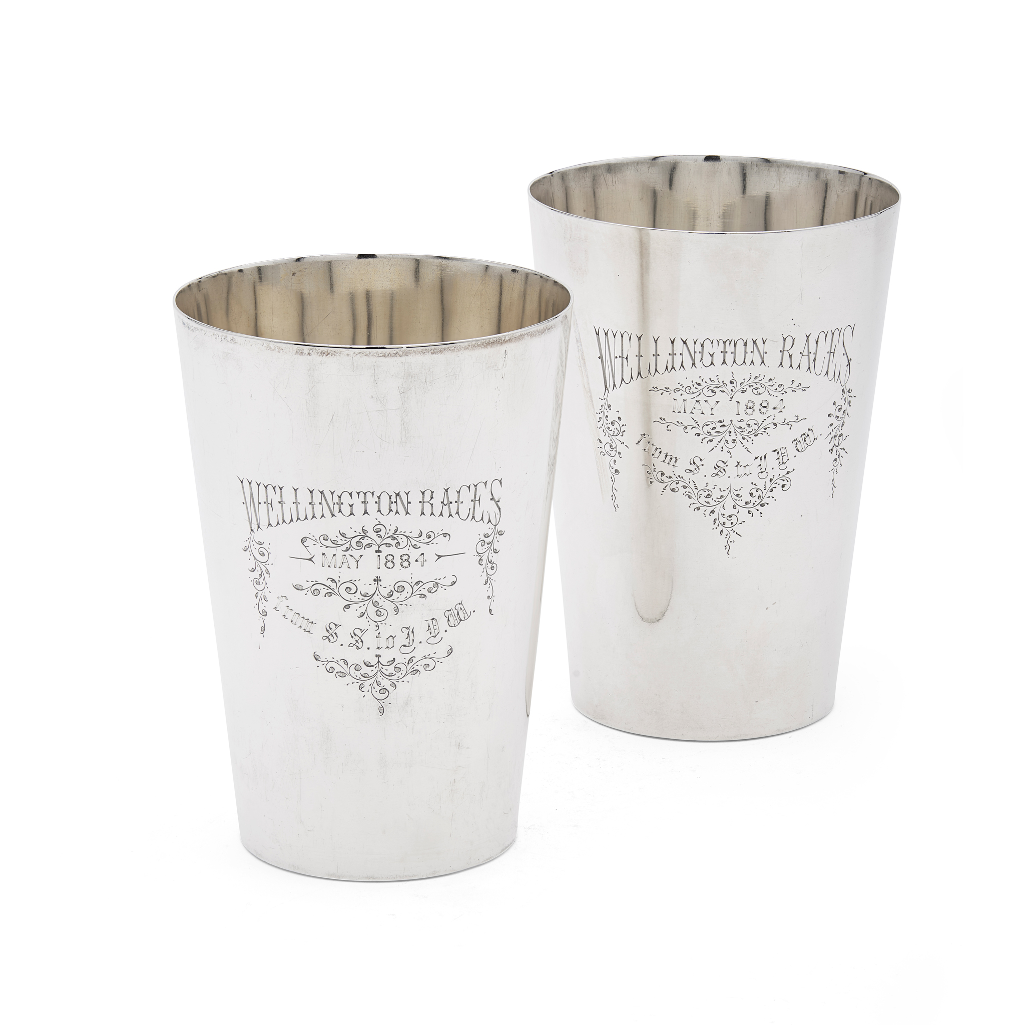 MADRAS - A MATCHED PAIR OF INDIAN BEAKERS