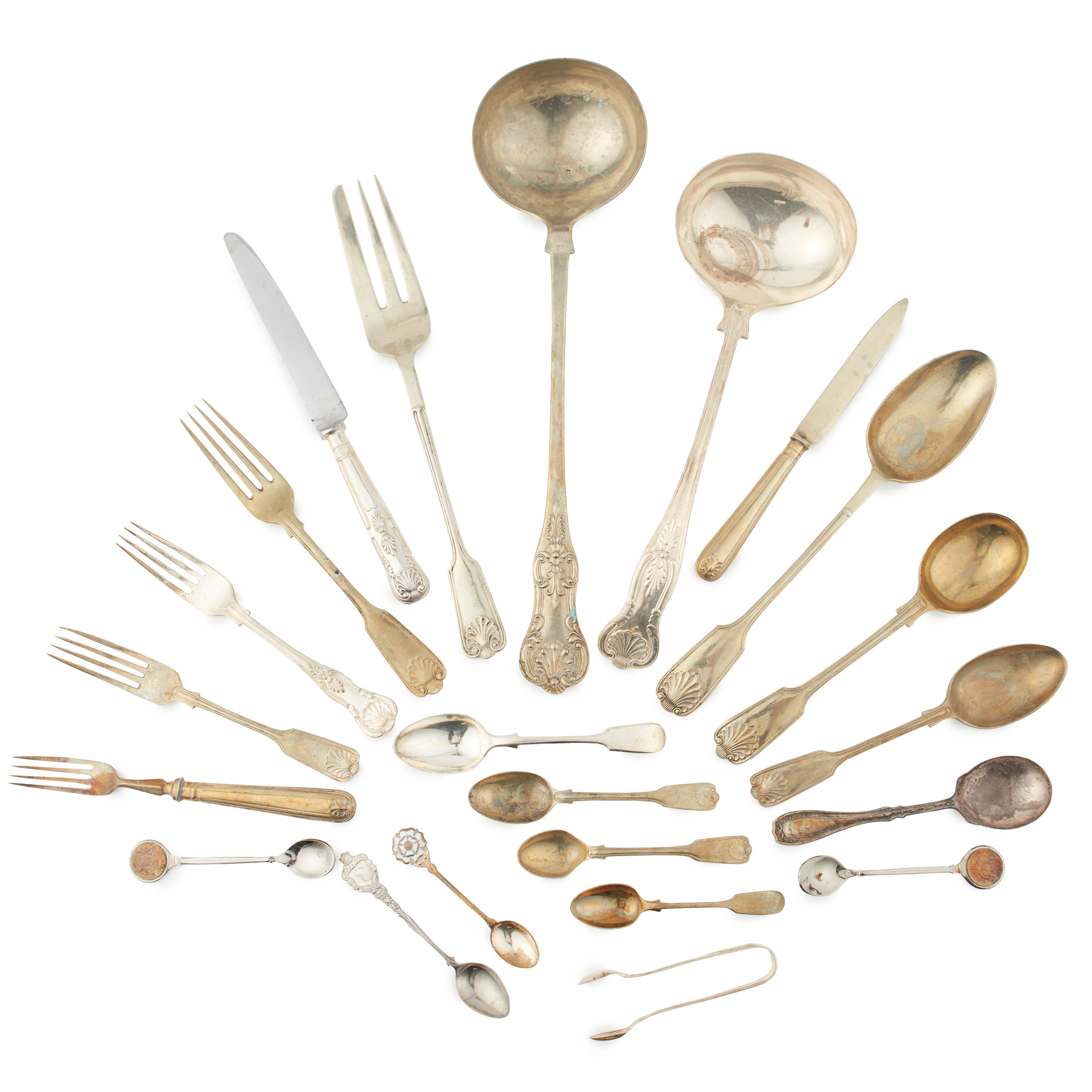 ASSOCIATED PART CANTEEN OF SILVER PLATED CUTLERY SALVAGED FROM THE S.S BREDA