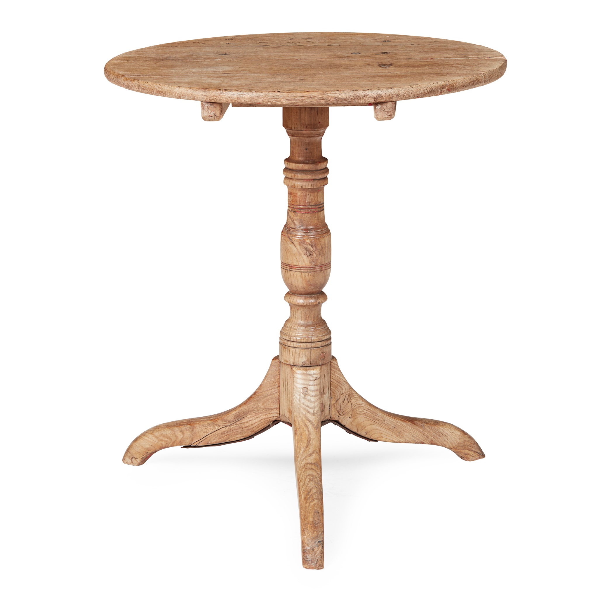 PROVINCIAL GEORGIAN LIMED OAK TRIPOD TABLE
