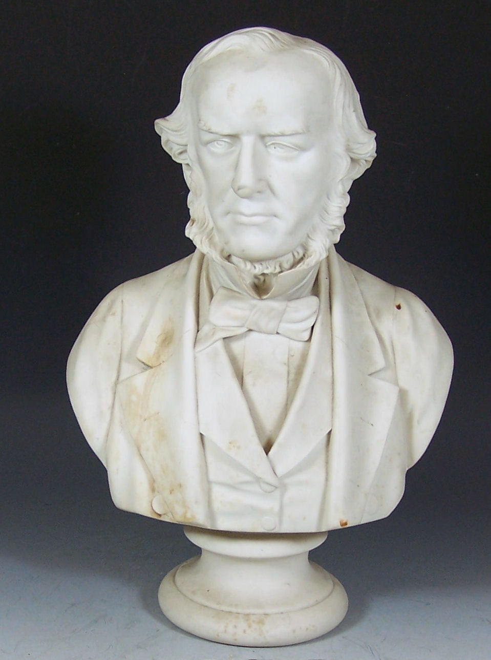 A large parian bust of Rt. Hon W.E. Gladstone MP,
