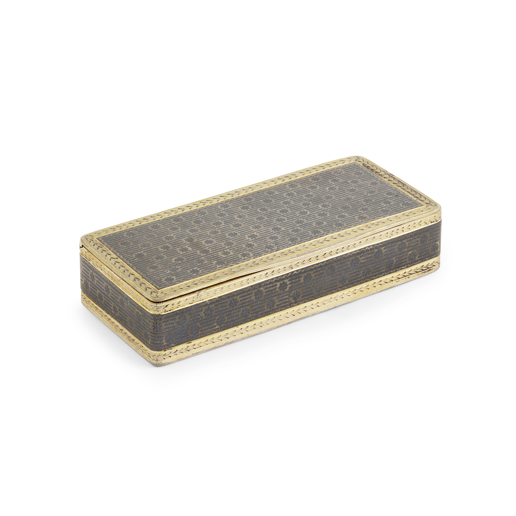 RUSSIAN SILVER GILT AND NIELLO SNUFF BOX