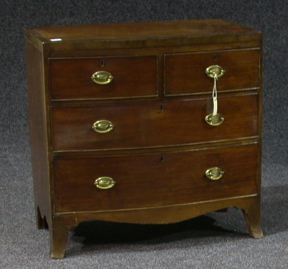A Victorian mahogany bowfront chest,