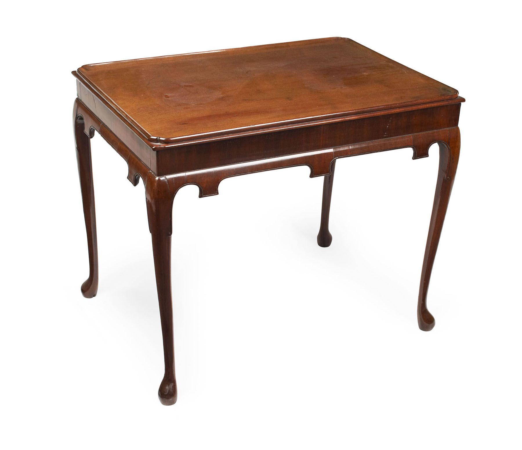 GEORGE III MAHOGANY SILVER TABLE