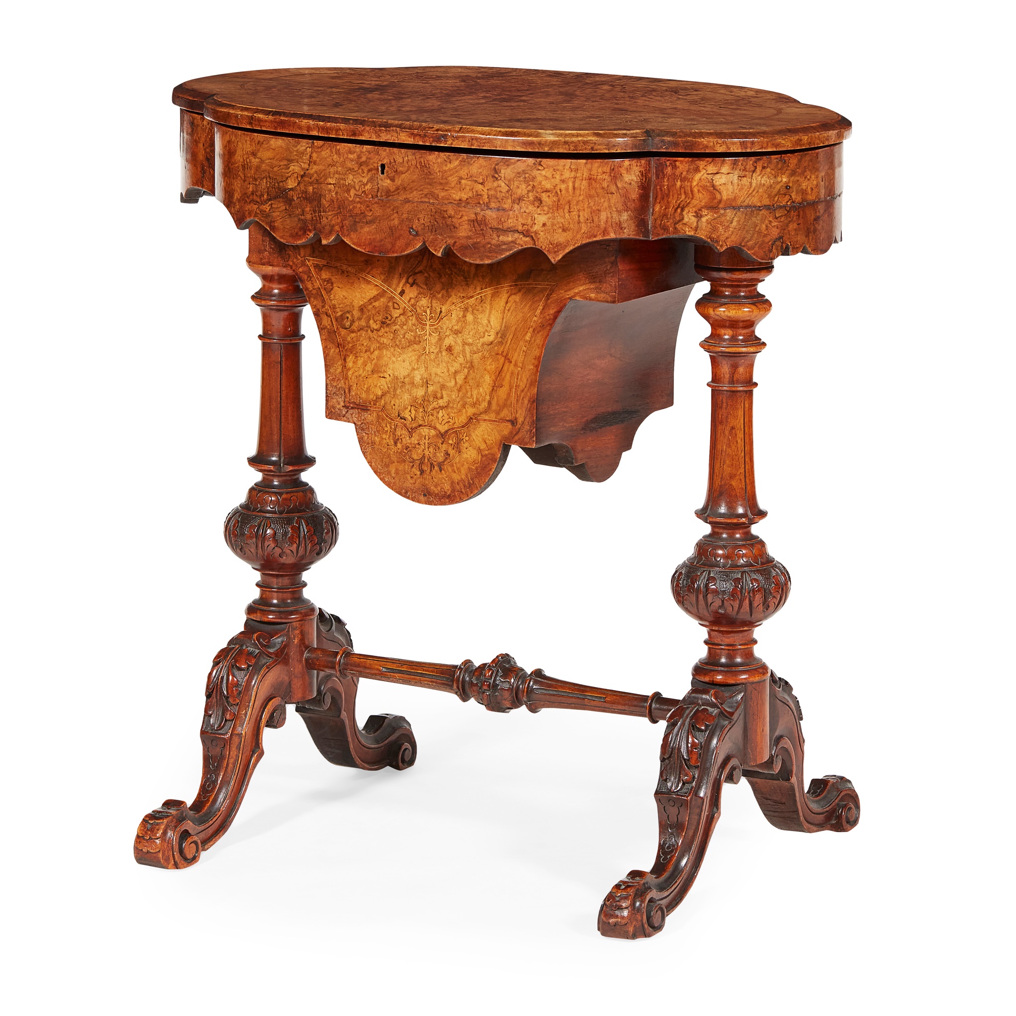 VICTORIAN WALNUT WORK TABLE