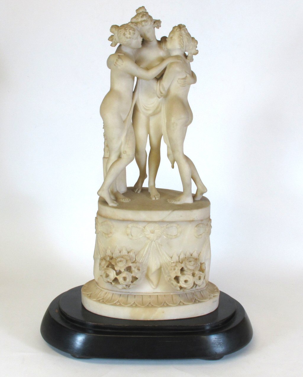 ALABASTER FIGURE OF THE THREE GRACES