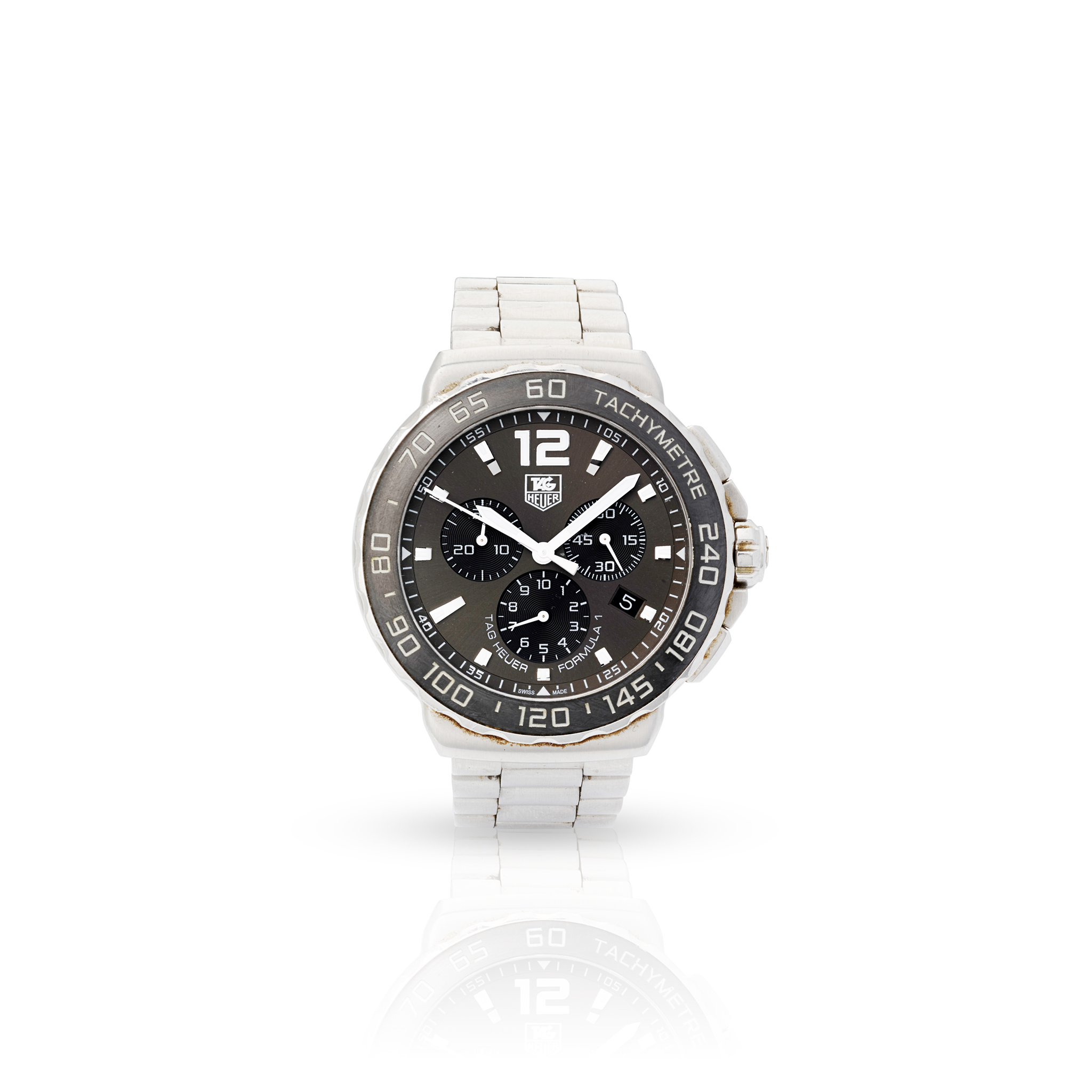 Tag Heuer. A stainless steel quartz chronograph wristwatch